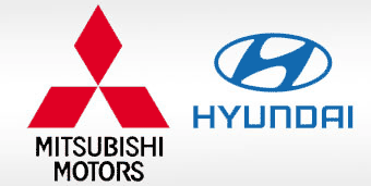 Hyundai mitsubishi. Митсубиси и Hyundai. Митсубиши Хендай. Мицубиси сервис. Логотип автосервис Хендай.